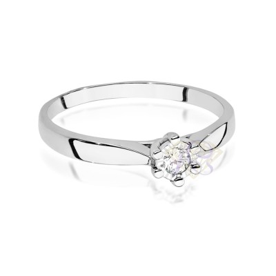 Pierścionek złoty Au 585 z brylantem 0.08ct  W-222