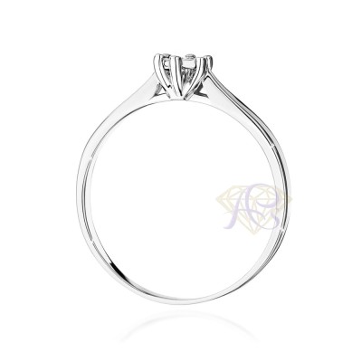 Pierścionek złoty Au 585 z brylantem 0.08ct  W-222