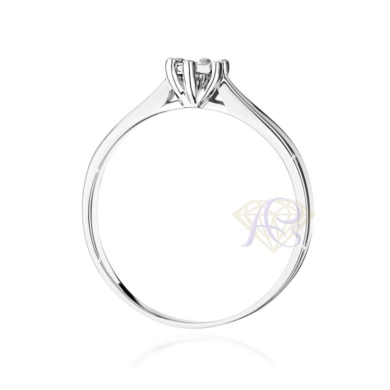 Pierścionek złoty Au 585 z brylantem 0.08ct  W-222