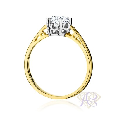 Pierścionek złoty z brylantem 0.70ct  W-542