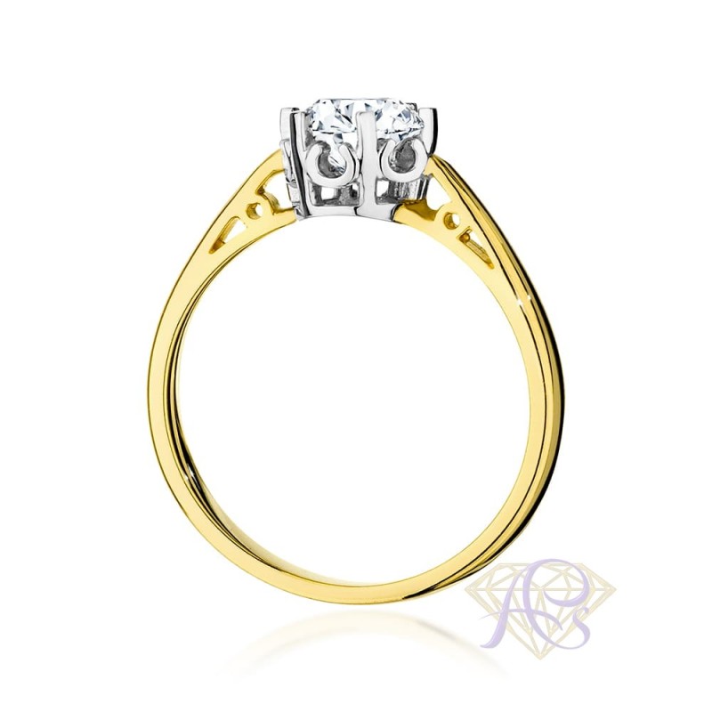 Pierścionek złoty z brylantem 0.70ct  W-542