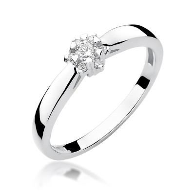 Pierścionek Au 585 z brylantem 0.15ct