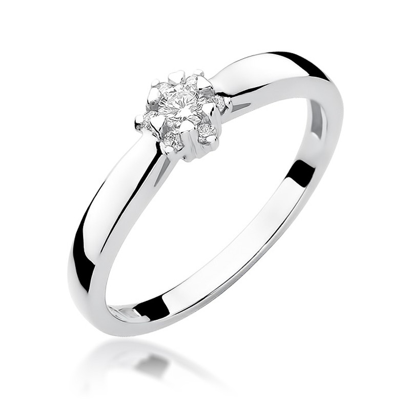 Pierścionek Au 585 z brylantem 0.15ct