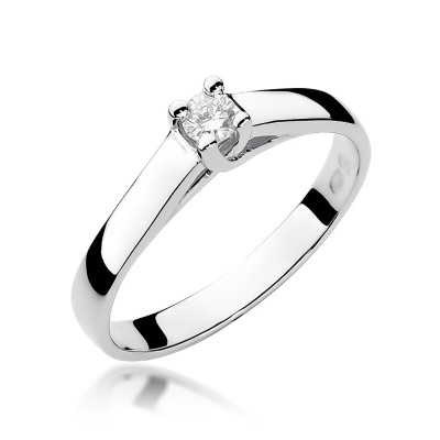 Pierścionek Au 585 z brylantem 0.10ct
