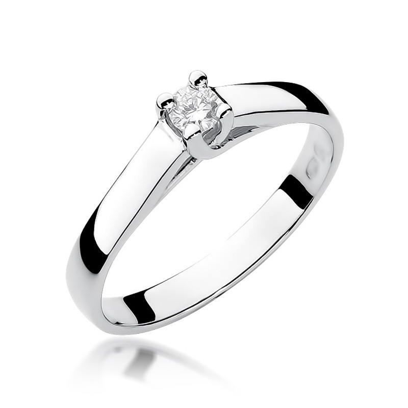 Pierścionek Au 585 z brylantem 0.10ct