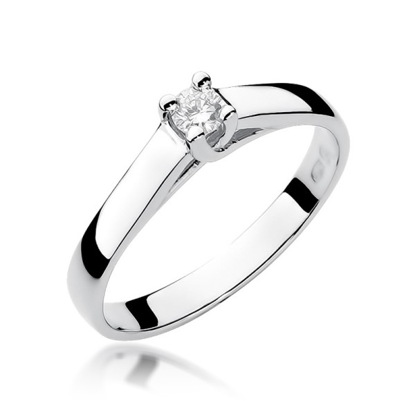 Pierścionek Au 585 z brylantem 0.10ct