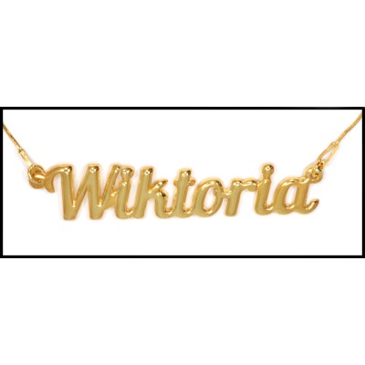 Wyroby ze srebra - naszyjnik z imieniem Wiktoria