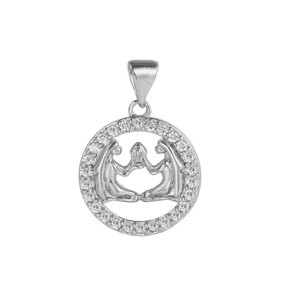 Wisior Ag 925 znak zodiaku bliźnięta WZ040722