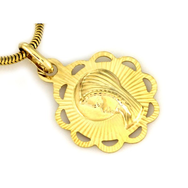 Zawieszka złota Au 585 Medalik Madonna