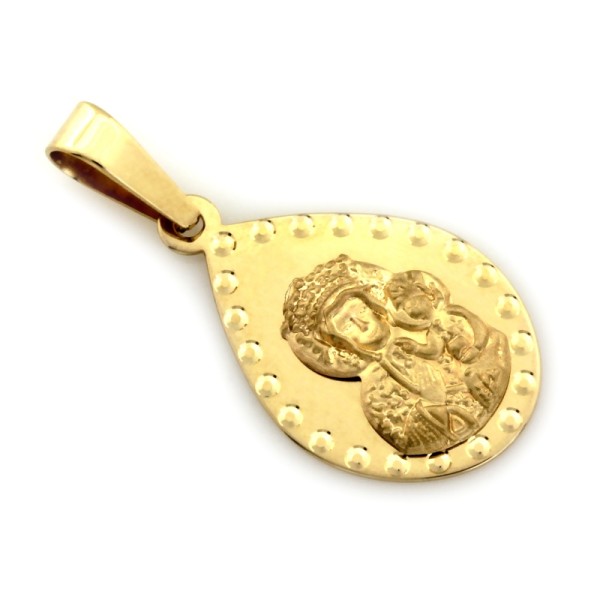 Medalik złoty Au 585 Matka Boska Częstochowska