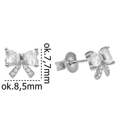 Srebrne kolczyki Ag 925 Kokardki IM0850125ER