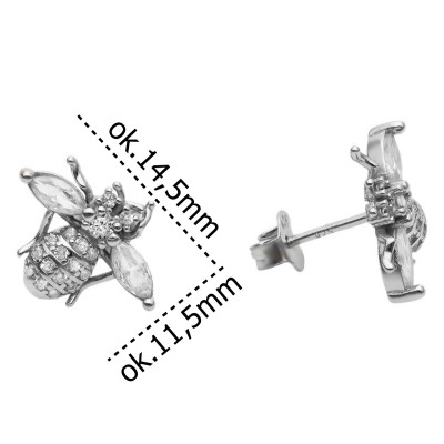 Srebrne kolczyki Ag 925 pszczoły IM0670125ER