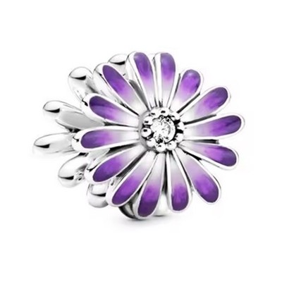 Charms srebrny Ag 925 fioletowy kwiat IM0050525CH