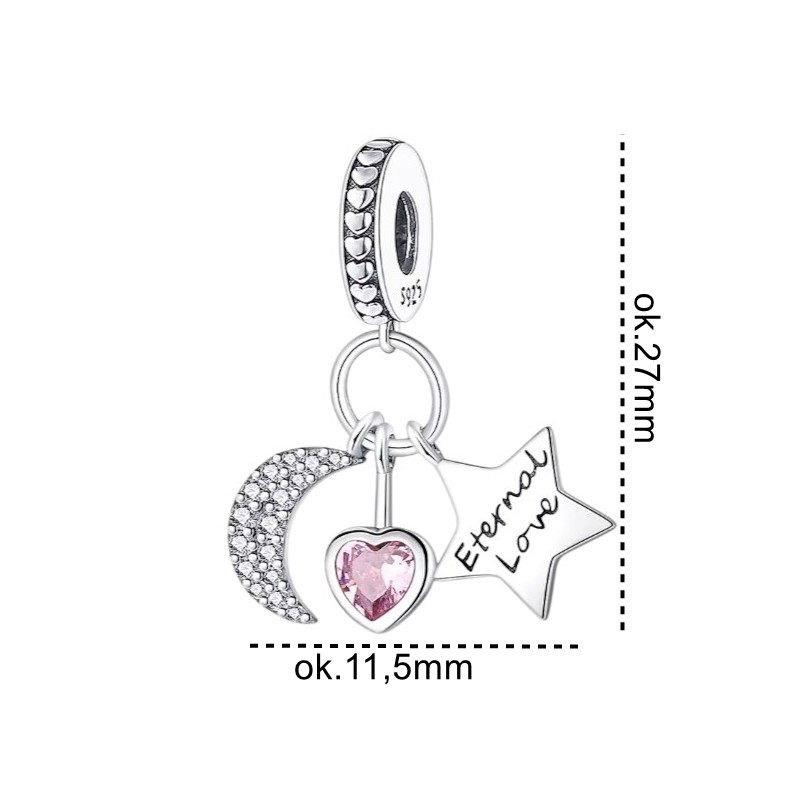 Charms srebrny Ag 925 księżyc gwiazda IM0820525CH