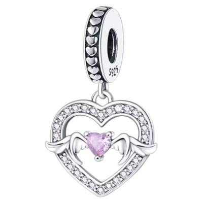 Charms srebrny Ag 925 Serce z cyrkonią IM0590624CH