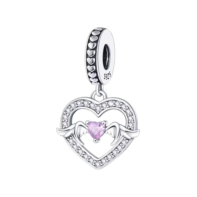 Charms srebrny Ag 925 Serce z cyrkonią IM0590624CH