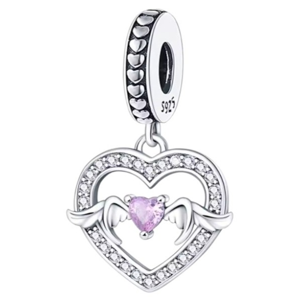 Charms srebrny Ag 925 Serce z cyrkonią IM0590624CH