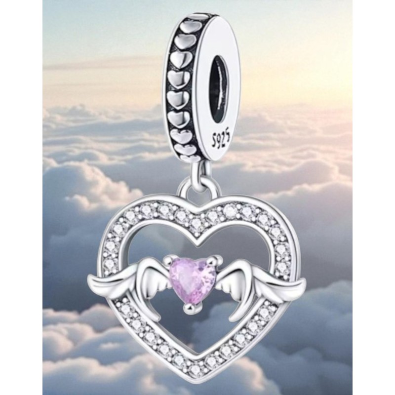 Charms srebrny Ag 925 Serce z cyrkonią IM0590624CH