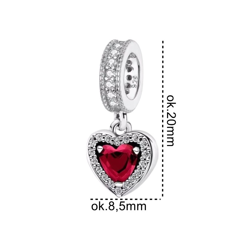 Charms zawieszka srebrna Ag 925 serce IM0790525CH