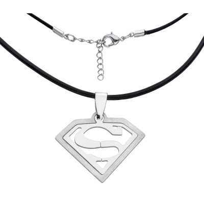 Naszyjnik stalowy 316L superman 190123N