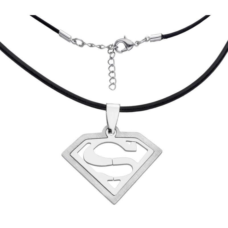 Naszyjnik stalowy 316L superman 190123N