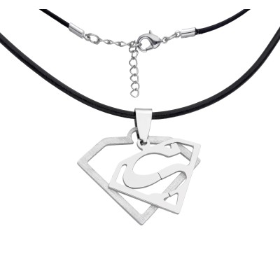 Naszyjnik stalowy 316L superman 190123N