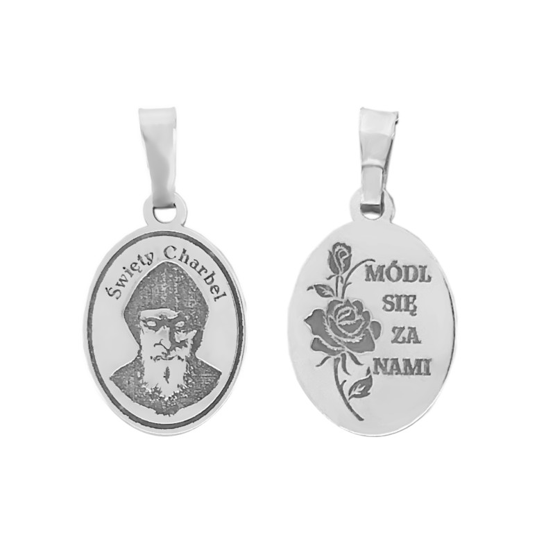 Medalik srebrny Ag 925 Święty Charbel MDC007R