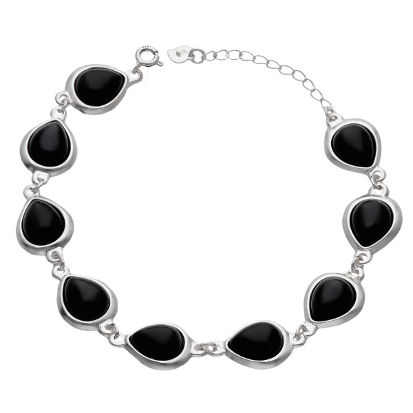 Bransoleta srebrna Ag 925 kamienie SG-33-BR-BLACK