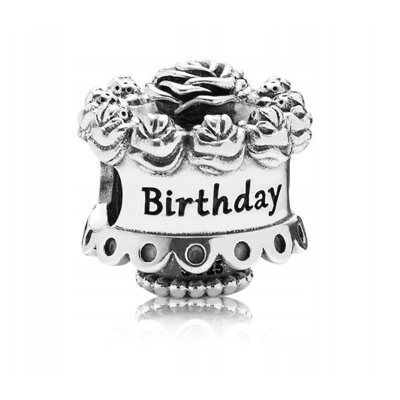 Charms srebrny Ag 925 rodowany Tort CH550921