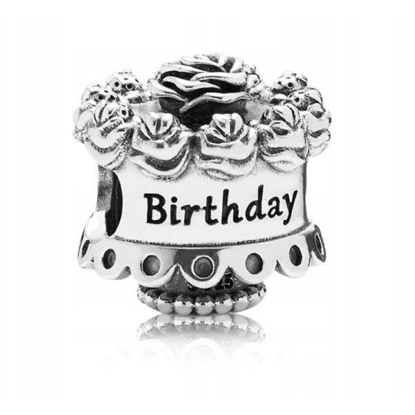 Charms srebrny Ag 925 rodowany Tort CH550921