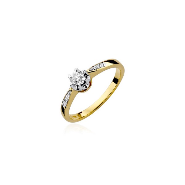 Pierścionek Au 585 z brylantem 0.25ct
