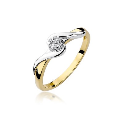 Pierścionek Au 585 z brylantem 0.04ct