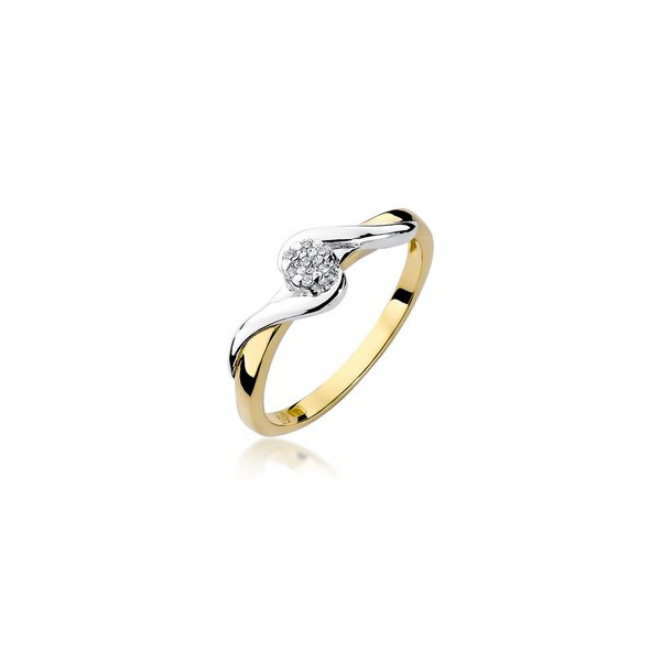 Pierścionek Au 585 z brylantem 0.04ct