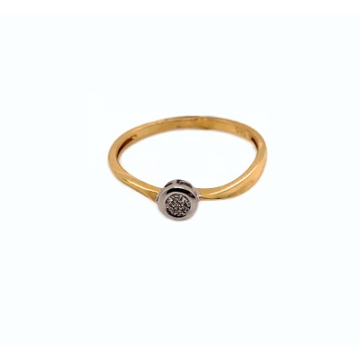 Pierścionek Au585 z brylantem 0.02ct