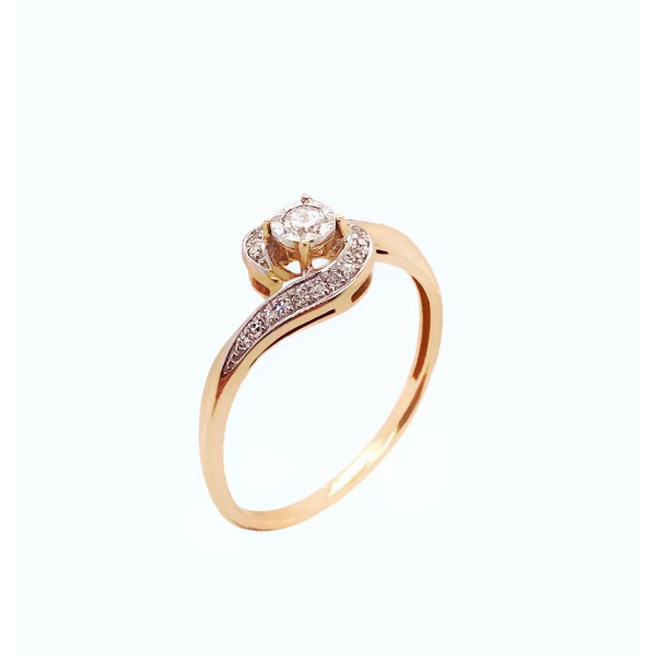 Pierścionek Au 585 z brylantem 0.07ct
