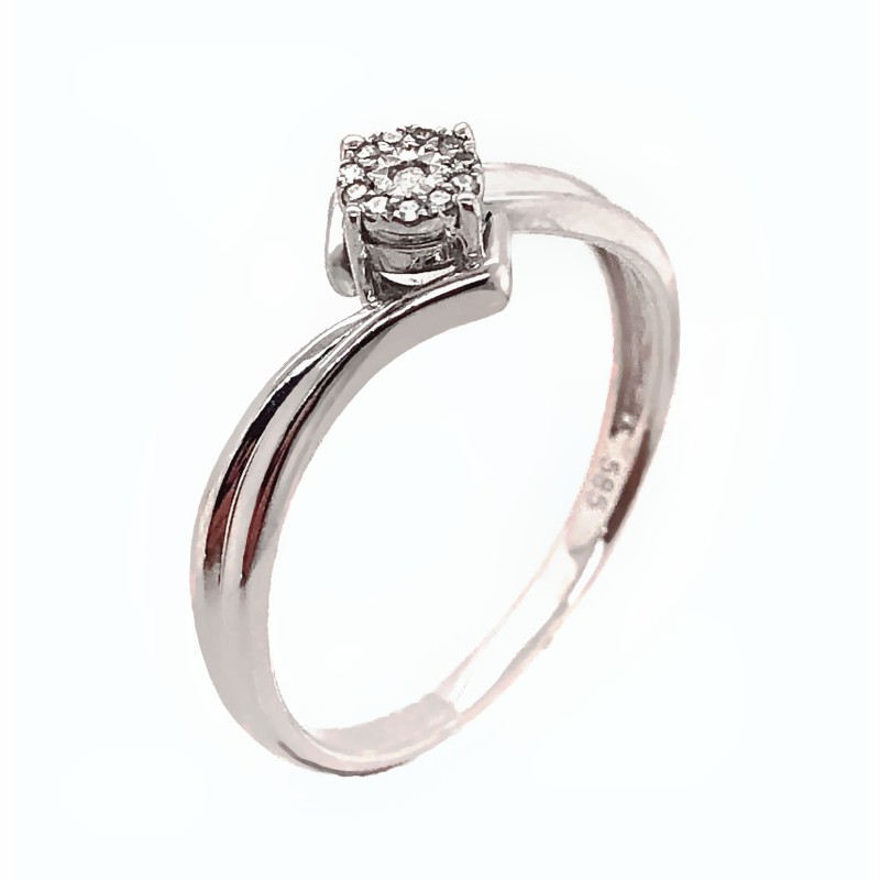 Pierścionek Au 585 z brylantem 0.03ct