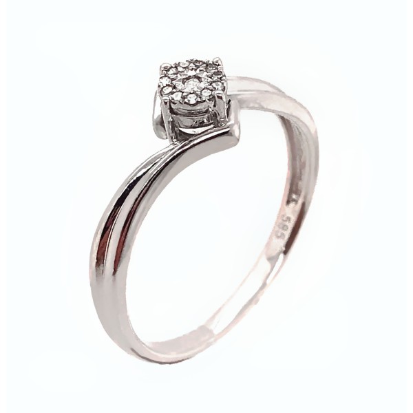 Pierścionek Au 585 z brylantem 0.03ct