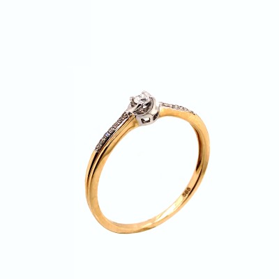 Pierścionek Au585 z brylantem 0.04ct R37006