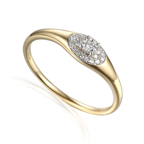 Pierścionek Au585 z brylantem 0.06ct