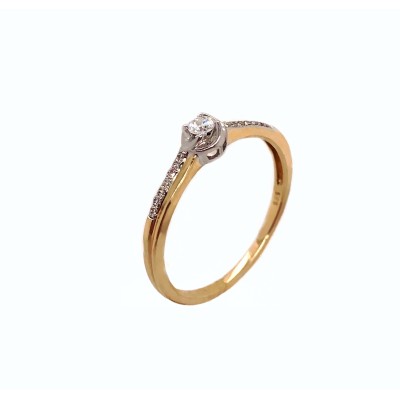 Pierścionek Au585 z brylantem 0.04ct R37006