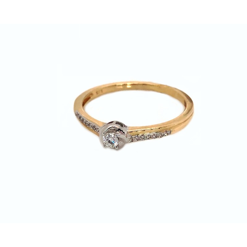 Pierścionek Au585 z brylantem 0.04ct R37006