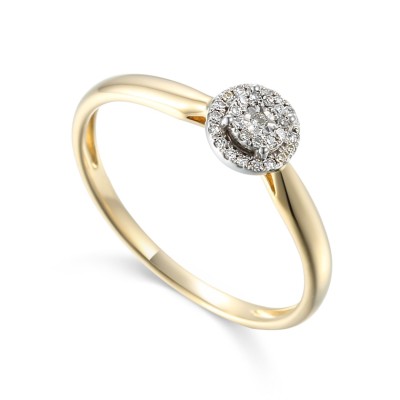 Pierścionek Au585 z brylantem 0.01ct