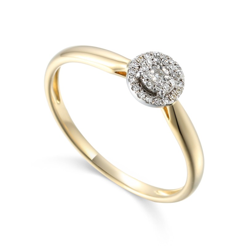 Pierścionek Au585 z brylantem 0.01ct