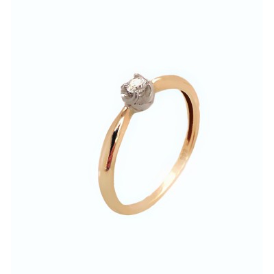 Pierścionek Au 585 z brylantem 0.08ct