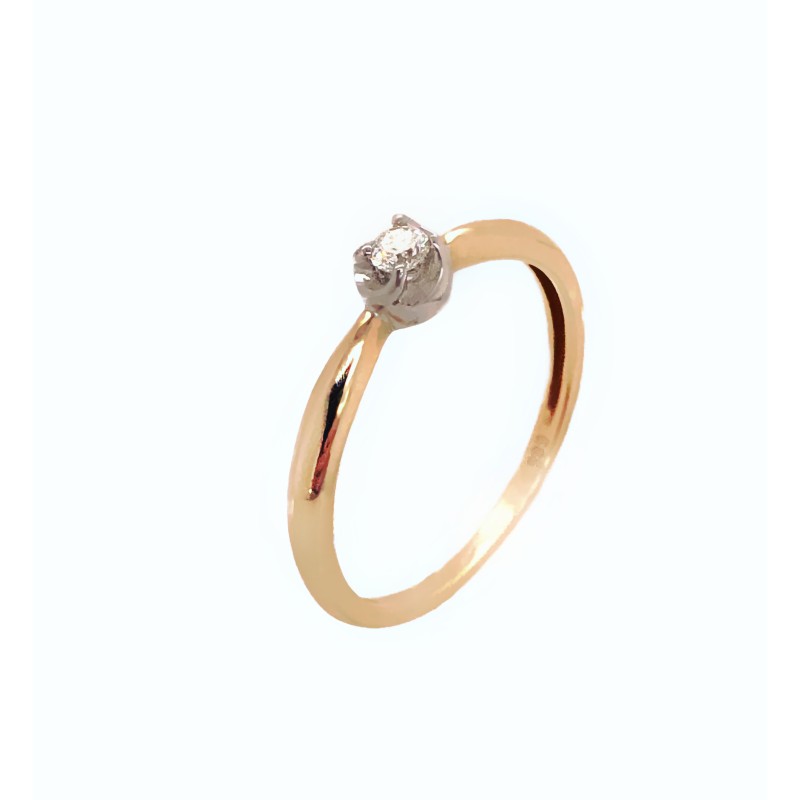 Pierścionek Au 585 z brylantem 0.08ct