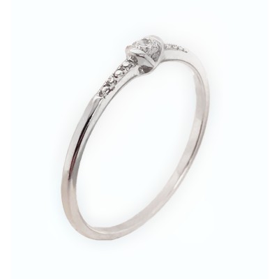 Pierścionek Au 585 z brylantem 0.06ct