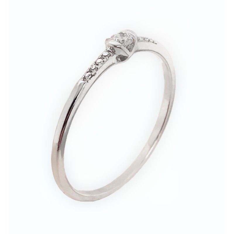 Pierścionek Au 585 z brylantem 0.06ct