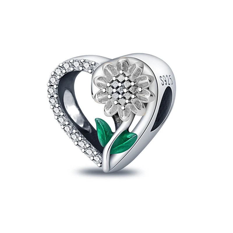 Charms srebrny Ag 925 Serce słonecznik IM0530424CH